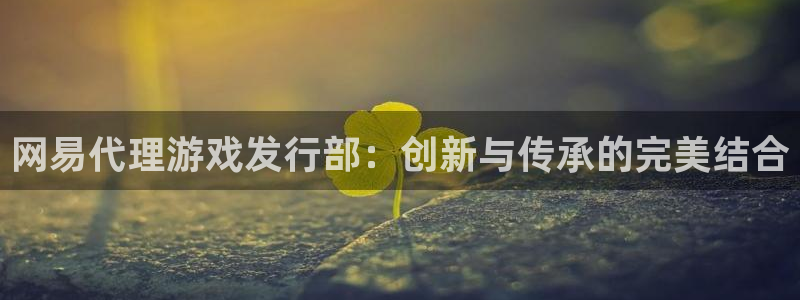 新宝GG官网解绑银行卡：网易代理游戏发行部：创新与传承的完美结合